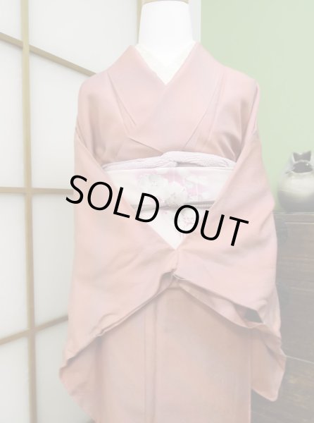 Photo2: CL0622D IROMUJI plain colored (Grade A) and NAGOYA OBI sash (Grade A) (2)