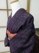 Photo3: CL0622E TSUMUGI pongee (Grade A) and FUKURO OBI sash (Grade A) (3)