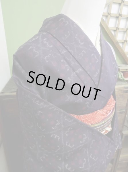 Photo4: CL0622E TSUMUGI pongee (Grade A) and FUKURO OBI sash (Grade A) (4)