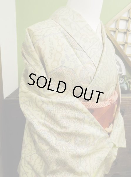 Photo3: CL0622G KOMON dyed (Grade A) and FUKURO NAGOYA Obi (Grade B) (3)