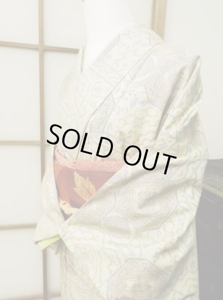 Photo4: CL0622G KOMON dyed (Grade A) and FUKURO NAGOYA Obi (Grade B) (4)