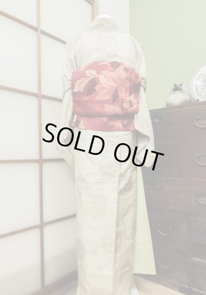 Photo5: CL0622G KOMON dyed (Grade A) and FUKURO NAGOYA Obi (Grade B) (5)