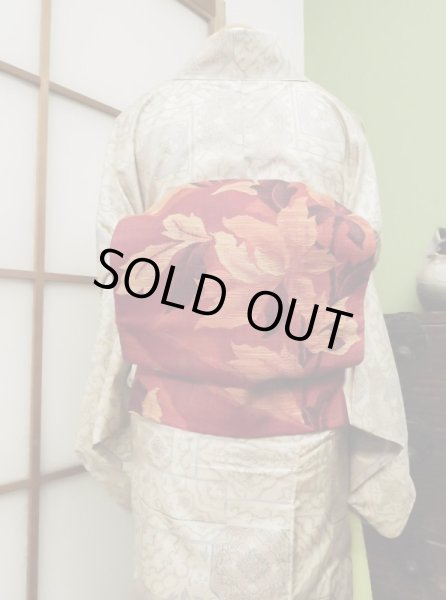 Photo6: CL0622G KOMON dyed (Grade A) and FUKURO NAGOYA Obi (Grade B) (6)