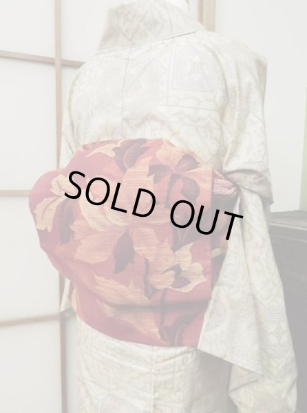 Photo8: CL0622G KOMON dyed (Grade A) and FUKURO NAGOYA Obi (Grade B) (8)