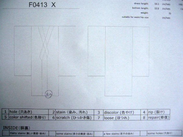 Photo17: CL0622H KOMON dyed (Grade A) and NAGOYA OBI sash (Grade B) (17)