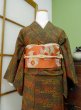 Photo2: CL0622J KOMON dyed (Grade A) and NAGOYA OBI sash (Grade C) (2)