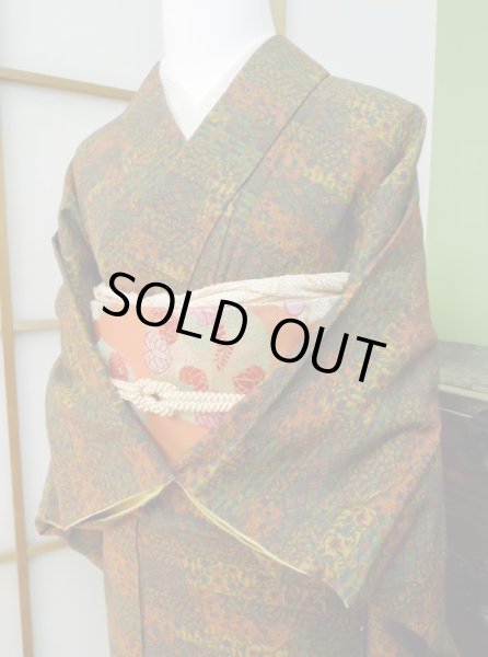 Photo5: CL0622J KOMON dyed (Grade A) and NAGOYA OBI sash (Grade C) (5)