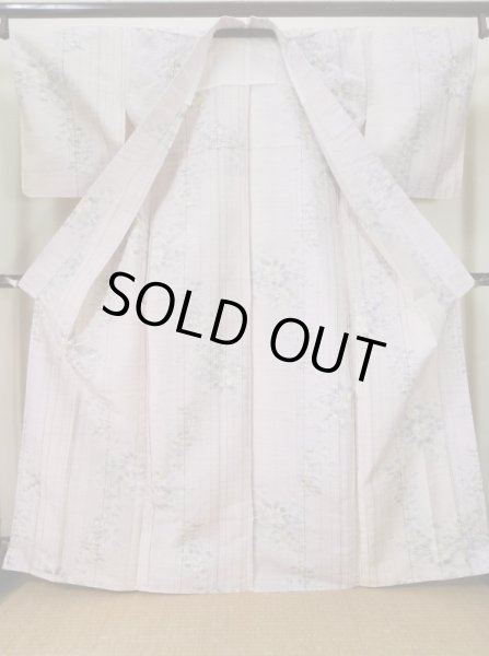 Photo9: CL0622K TSUMUGI pongee (Grade A) and NAGOYA OBI sash (Grade A) (9)