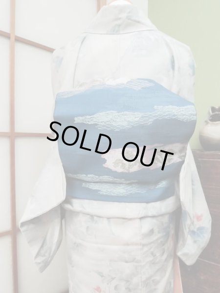 Photo7: CL1014A TSUMUGI pongee (Grade A) and NAGOYA OBI sash (Grade B) (7)