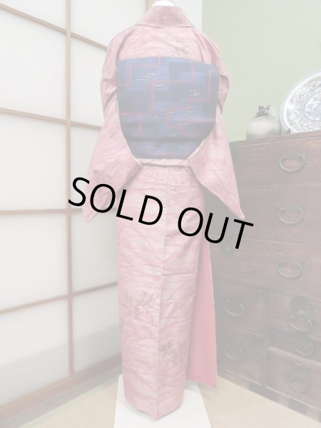 Photo2: CL1014B TOKAMACHI TSUMUGI pongee (Grade B) and FUKURO NAGOYA Obi (Grade A) (2)