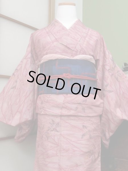 Photo3: CL1014B TOKAMACHI TSUMUGI pongee (Grade B) and FUKURO NAGOYA Obi (Grade A) (3)