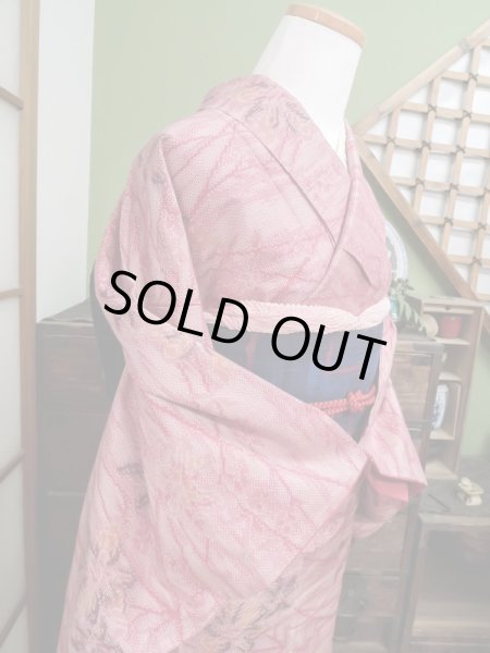 Photo5: CL1014B TOKAMACHI TSUMUGI pongee (Grade B) and FUKURO NAGOYA Obi (Grade A) (5)