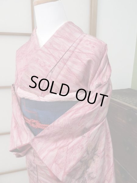 Photo6: CL1014B TOKAMACHI TSUMUGI pongee (Grade B) and FUKURO NAGOYA Obi (Grade A) (6)