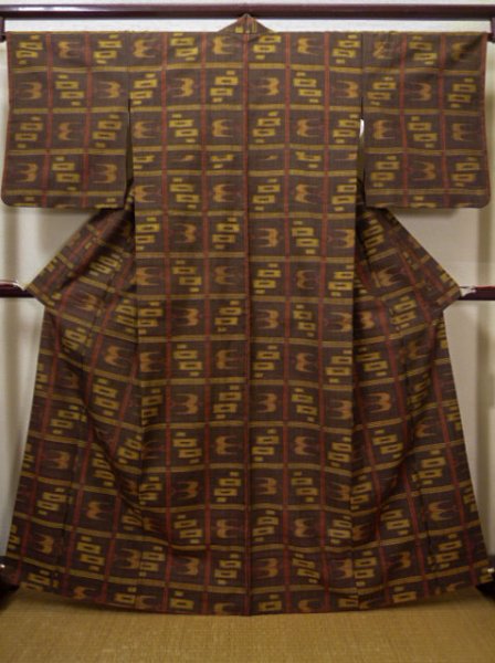 Photo8: CL1014C TSUMUGI pongee (Grade A) and NAGOYA OBI sash (Grade B) (8)