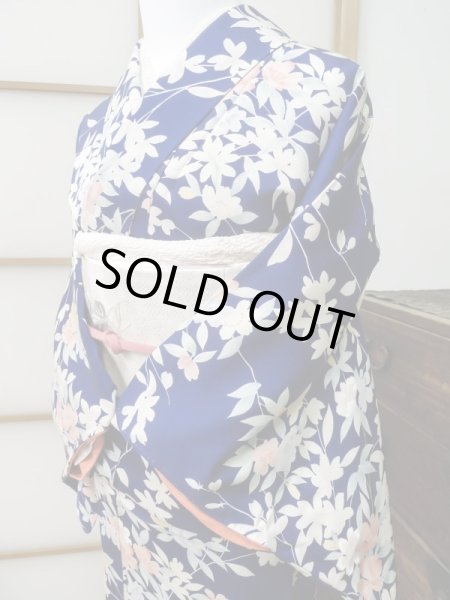 Photo5: CL1014E KOMON dyed (Grade A) and NAGOYA OBI sash (Grade A) (5)