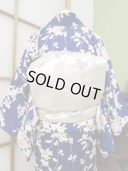 Photo8: CL1014E KOMON dyed (Grade A) and NAGOYA OBI sash (Grade A) (8)