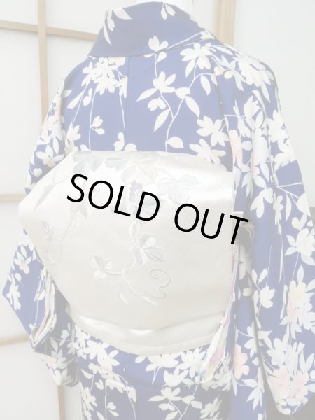 Photo10: CL1014E KOMON dyed (Grade A) and NAGOYA OBI sash (Grade A) (10)