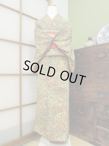 Photo3: CL1014F KOMON dyed (Grade A) and NAGOYA OBI sash (Grade A+) (3)