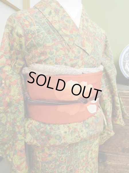 Photo6: CL1014F KOMON dyed (Grade A) and NAGOYA OBI sash (Grade A+) (6)