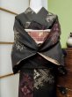 Photo3: CL1014G OSHIMA TSUMGI pongee (Grade B) and FUKURO OBI sash (Grade A) (3)