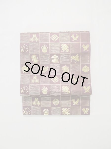 Photo29: CL1014G OSHIMA TSUMGI pongee (Grade B) and FUKURO OBI sash (Grade A) (29)