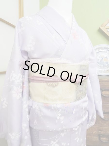 Photo6: CL1014H KOMON dyed (Grade A) and NAGOYA OBI sash (Grade B) (6)