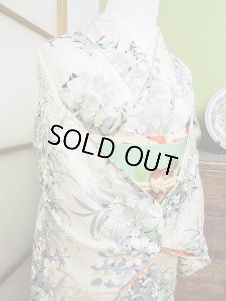 Photo5: CL1014J KOMON dyed (Grade A+) and NAGOYA OBI sash (Grade A) (5)