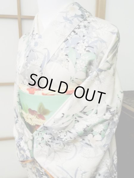 Photo6: CL1014J KOMON dyed (Grade A+) and NAGOYA OBI sash (Grade A) (6)