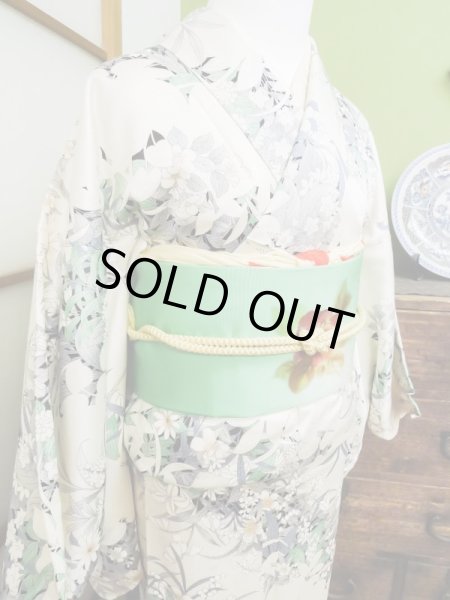 Photo8: CL1014J KOMON dyed (Grade A+) and NAGOYA OBI sash (Grade A) (8)