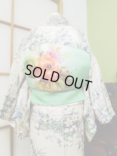 Photo10: CL1014J KOMON dyed (Grade A+) and NAGOYA OBI sash (Grade A) (10)