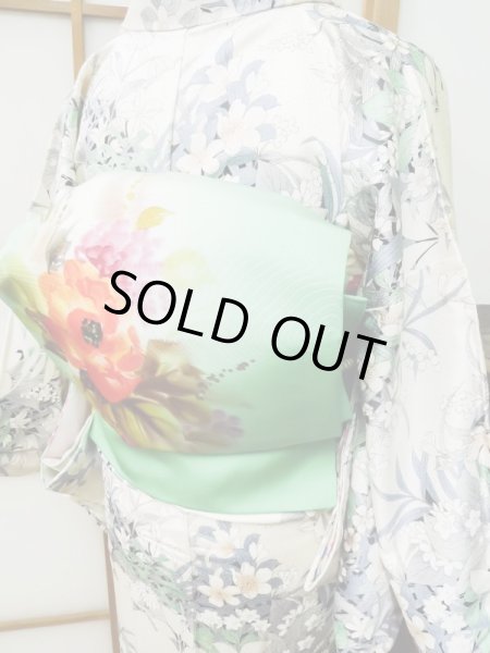 Photo12: CL1014J KOMON dyed (Grade A+) and NAGOYA OBI sash (Grade A) (12)