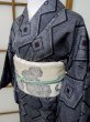 Photo9: CL1014K OSHIMA TSUMGI pongee (Grade B) and NAGOYA OBI sash (Grade B) (9)