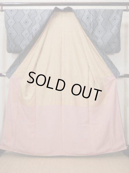 Photo14: CL1014K OSHIMA TSUMGI pongee (Grade B) and NAGOYA OBI sash (Grade B) (14)