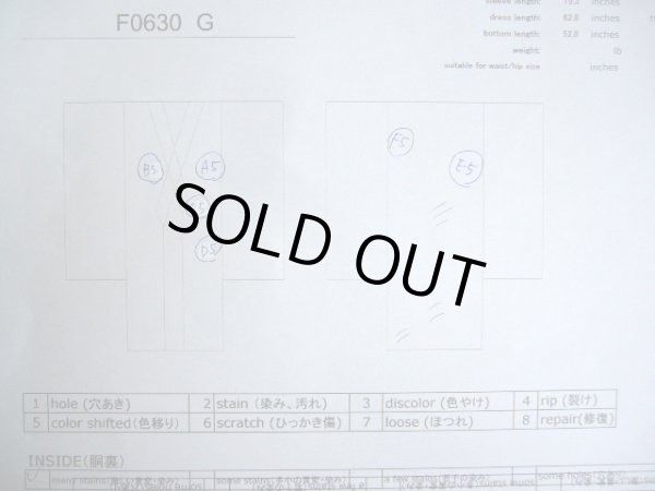 Photo21: CL1014K OSHIMA TSUMGI pongee (Grade B) and NAGOYA OBI sash (Grade B) (21)