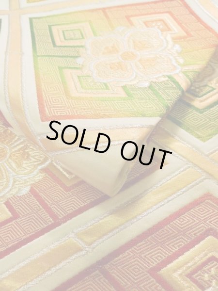 Photo37: CL1014L HOUMONGI formal (Grade B) and FUKURO OBI sash (Grade B) (37)