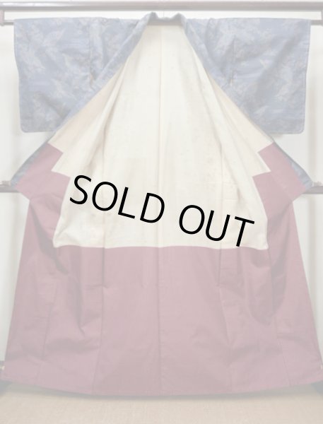 Photo10: CL1014M OSHIMA TSUMGI pongee (Grade B) and NAGOYA OBI sash (Grade C) (10)