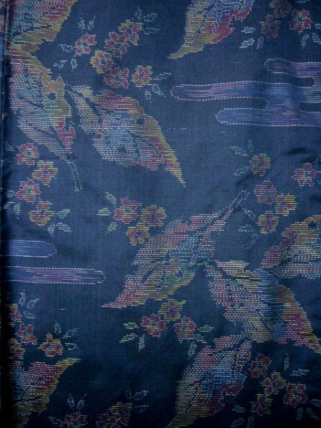 Photo12: CL1014M OSHIMA TSUMGI pongee (Grade B) and NAGOYA OBI sash (Grade C) (12)