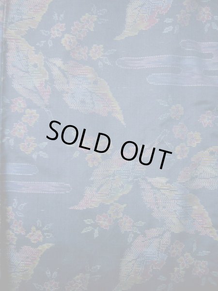 Photo12: CL1014M OSHIMA TSUMGI pongee (Grade B) and NAGOYA OBI sash (Grade C) (12)