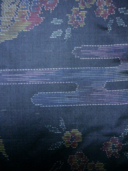 Photo14: CL1014M OSHIMA TSUMGI pongee (Grade B) and NAGOYA OBI sash (Grade C) (14)