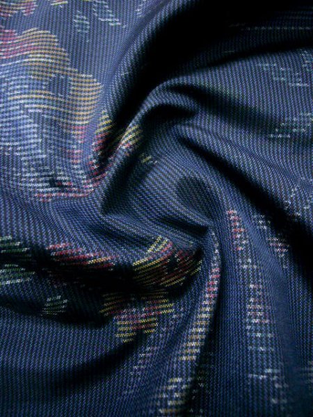 Photo17: CL1014M OSHIMA TSUMGI pongee (Grade B) and NAGOYA OBI sash (Grade C) (17)