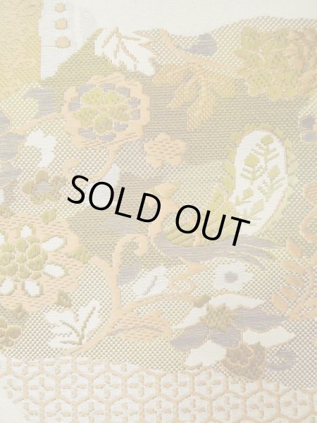 Photo24: CL1014M OSHIMA TSUMGI pongee (Grade B) and NAGOYA OBI sash (Grade C) (24)