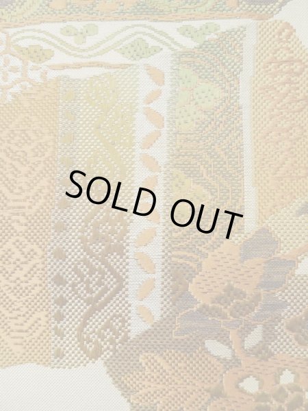 Photo25: CL1014M OSHIMA TSUMGI pongee (Grade B) and NAGOYA OBI sash (Grade C) (25)