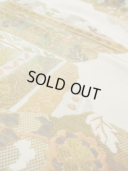 Photo28: CL1014M OSHIMA TSUMGI pongee (Grade B) and NAGOYA OBI sash (Grade C) (28)