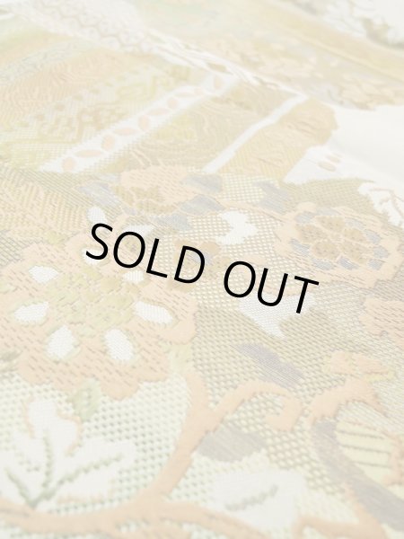 Photo29: CL1014M OSHIMA TSUMGI pongee (Grade B) and NAGOYA OBI sash (Grade C) (29)