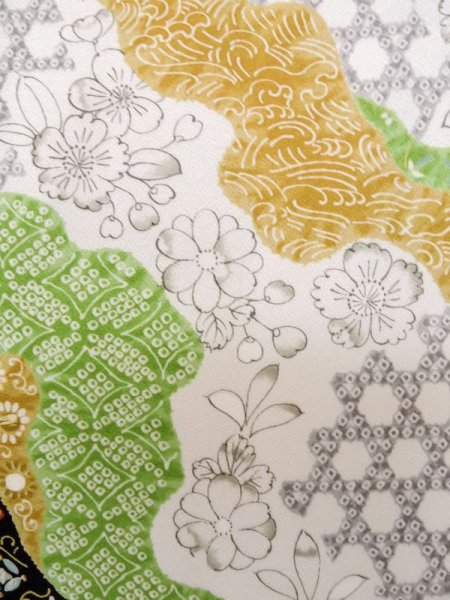 Photo11: CN0201B KOMON dyed (Grade A) and NAGOYA OBI sash (Grade C) (11)