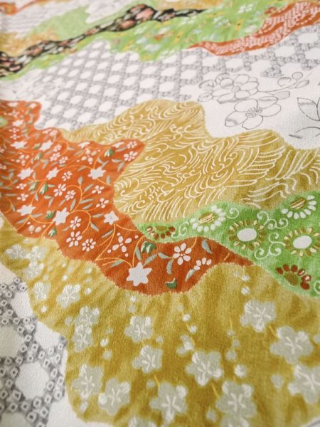 Photo13: CN0201B KOMON dyed (Grade A) and NAGOYA OBI sash (Grade C) (13)