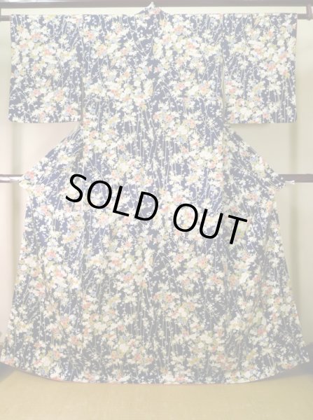 Photo7: CN0201C KOMON dyed (Grade B) and NAGOYA OBI sash (Grade B) (7)