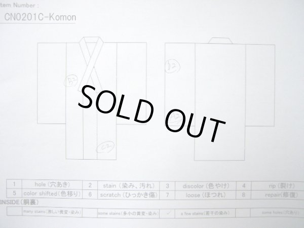 Photo22: CN0201C KOMON dyed (Grade B) and NAGOYA OBI sash (Grade B) (22)