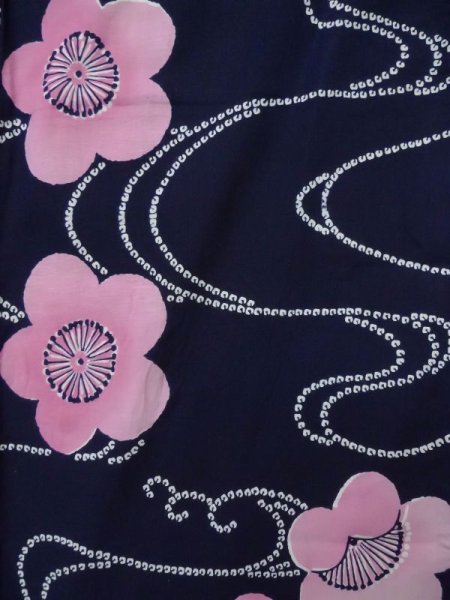 Photo9: CN0201F Pour Dyed Yukata (Grade B) and HANHABA OBI half width sash (Grade B) (9)