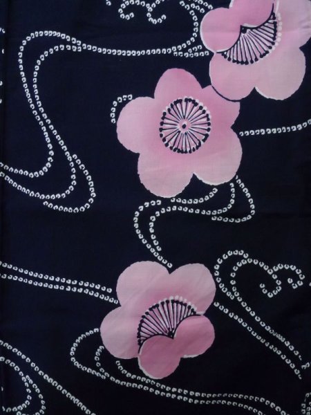 Photo10: CN0201F Pour Dyed Yukata (Grade B) and HANHABA OBI half width sash (Grade B) (10)
